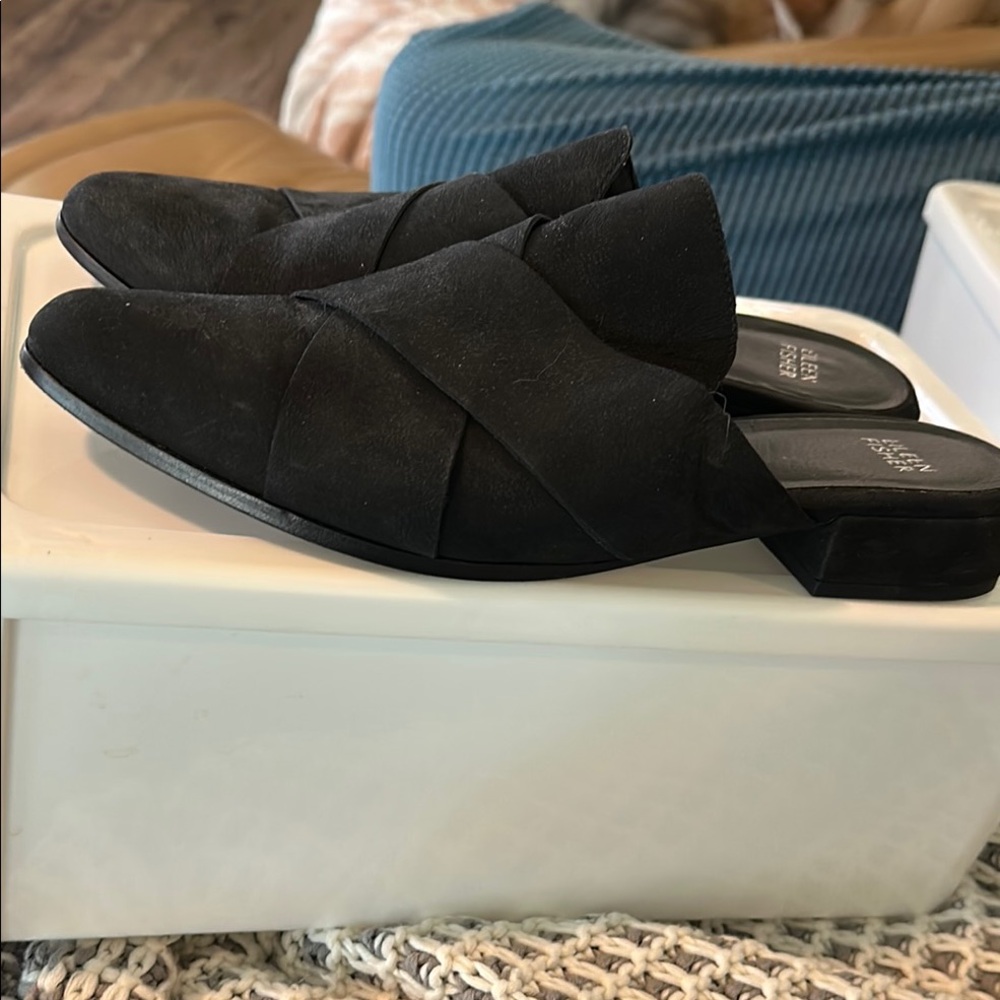 Eileen Fisher Black Mules